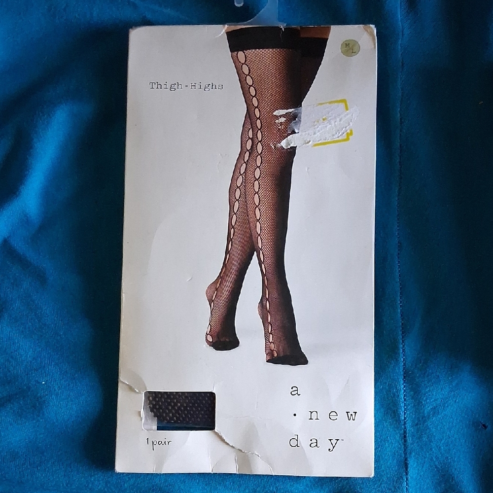 A New Day Women's Patterned Brown Thigh-Highs